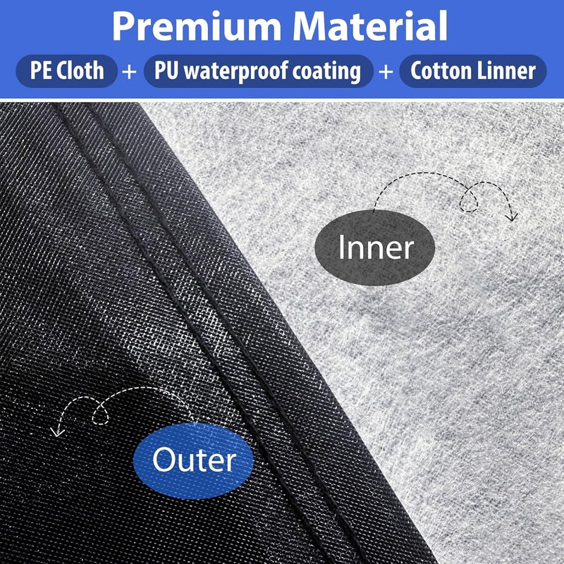 AltoCover Car Cover Top Only for Sedan/Coupe, Partial Snow Cover with Cotton Liner, Windshield Cover Waterproof All Weather for Snow, Sun,Rain,Dust,Fit Sedan M - Image 2